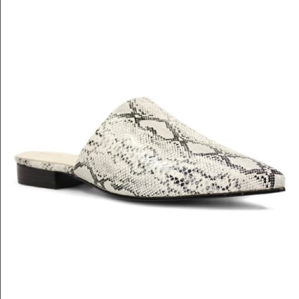 Snakeskin Mules